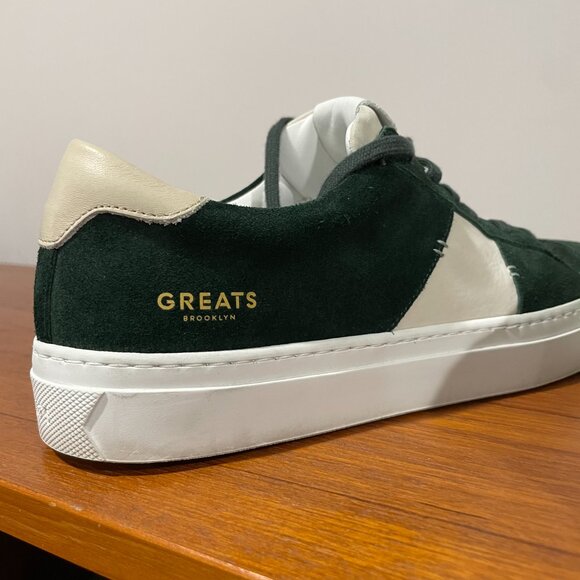 GREATS Sneakers ~ Men's Royale 2.0 Lace Up ~ Hunter Green Suede ~ Size 7 - Picture 2 of 8